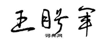 曾庆福王盼军草书个性签名怎么写
