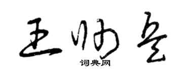 曾庆福王帅兵草书个性签名怎么写