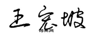 曾庆福王宏坡草书个性签名怎么写