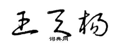曾庆福王天杨草书个性签名怎么写