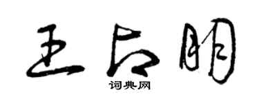 曾庆福王占朋草书个性签名怎么写