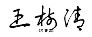 曾庆福王树清草书个性签名怎么写
