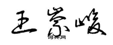 曾庆福王崇峻草书个性签名怎么写
