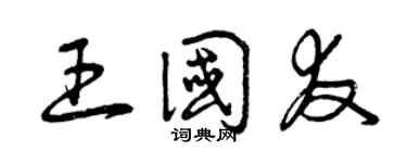 曾庆福王国友草书个性签名怎么写