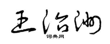 曾庆福王治洲草书个性签名怎么写