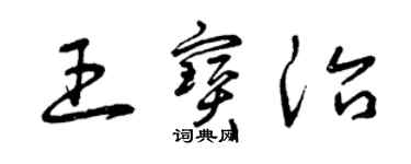 曾庆福王宝治草书个性签名怎么写
