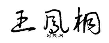 曾庆福王凤桐草书个性签名怎么写