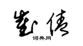 朱锡荣崔倩草书个性签名怎么写