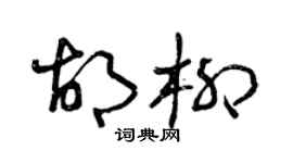 曾庆福胡柳草书个性签名怎么写