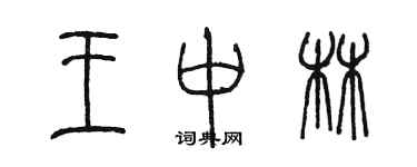 陈墨王中林篆书个性签名怎么写