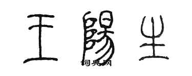 陈墨王阳生篆书个性签名怎么写