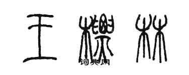 陈墨王标林篆书个性签名怎么写